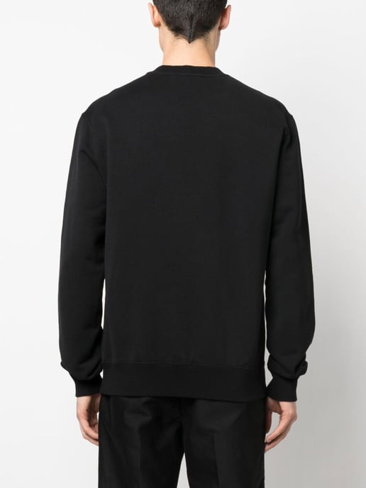 Lanvin Paris Logo Geborduurd Sweatshirt in Zwart - Image 3