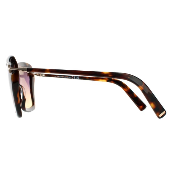 Tom Ford Butterfly Womens Coloured Havana Smoke Gradient