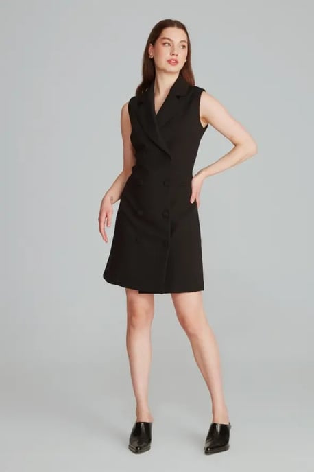 Sleeveless Tailored Blazer Dress - Image 1
