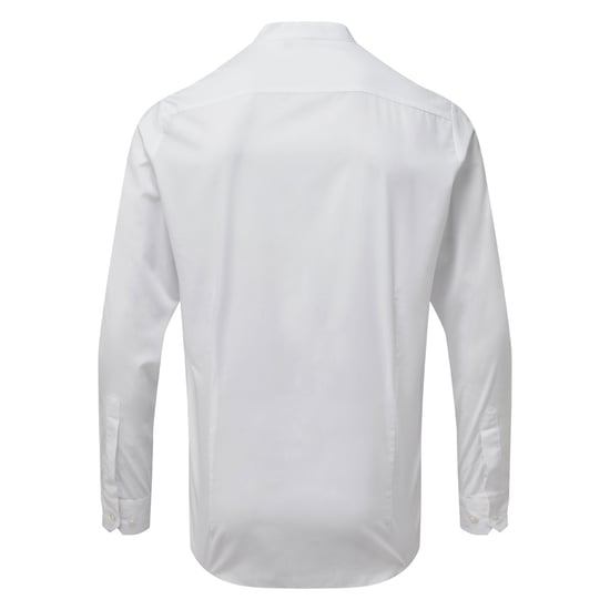 Premier Adults Unisex Long Sleeve Grandad Shirt (White)