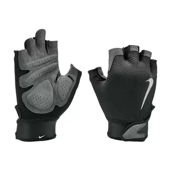Nike Heren Ultimate Zwaargewicht Fitness Vingerloze Handschoenen (Zwart/Wit/Grijs) - Image 3