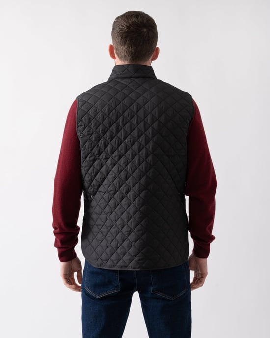 Men's Belstaff Icon Gilet in Black - Image 4