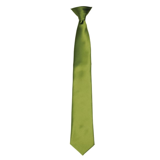 Premier Kleuren Heren Satin Clip Tie (Oase Groen) - Image 1