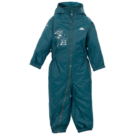 Trespass Baby Unisex Dripdrop Padded Waterproof Rain Suit (Teal)