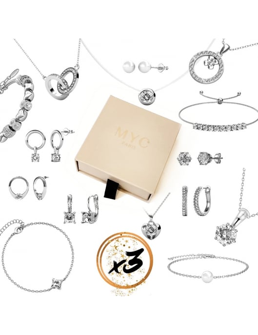 3 verrassingsjuwelen in geschenkverpakking - Oostenrijks kristal - Image 1