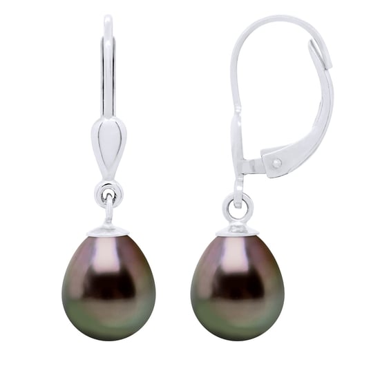 Oorbellen van Zilver 925 en Echte Gekweekte Tahiti-Parels Parel 8-9 mm - Image 1