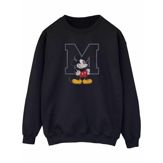 Disney Womens/Ladies Classic M Mickey Mouse Sweatshirt (Black)