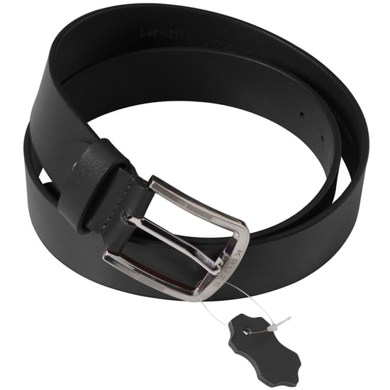 Kruze Heren Zwart Leren Riem - Image 2