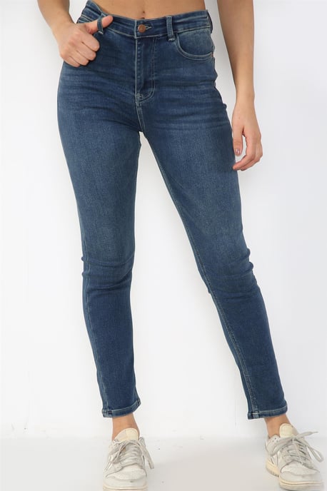 Dames Magic Shaping Skinny Fit Jeans met hoge taille in blauw - Image 1