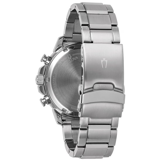 Bulova Marine Star Heren Zilveren Horloge 96B272 - Image 2