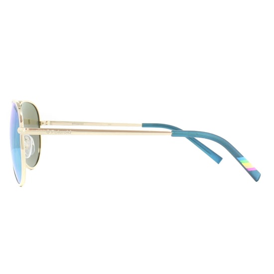 Polaroid Kids Aviator Kids Gold Blue Miror Polarized Sunglasses