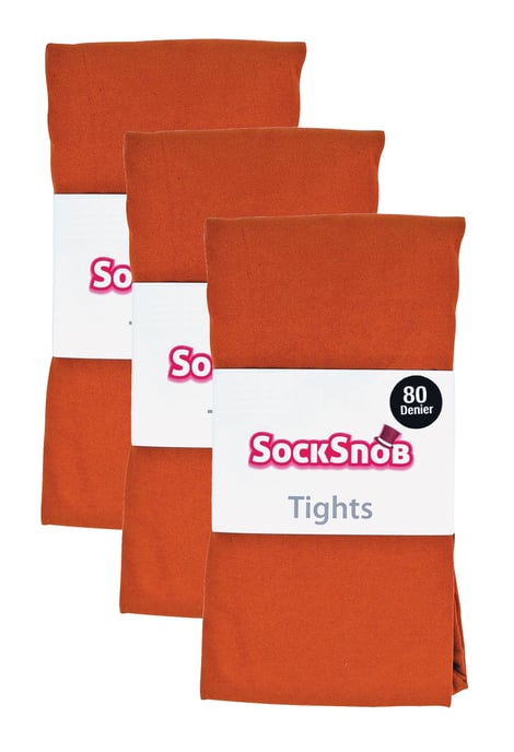 3 paar dames gekleurde ondoorzichtige 80 denier panty's - Pottenbakkersklei - Image 2