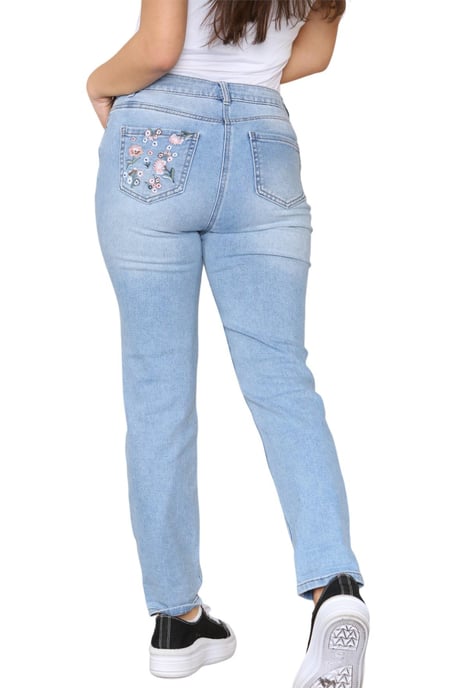 M&Co dames mom jeans met hoge taille, taps toelopende rechte pijpen - Image 4