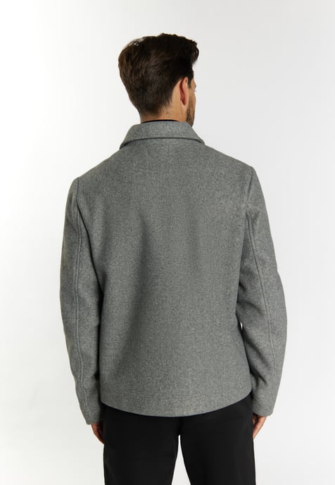 Dreimaster Overgangsjack in wollen look Heren grijs melange - Image 4