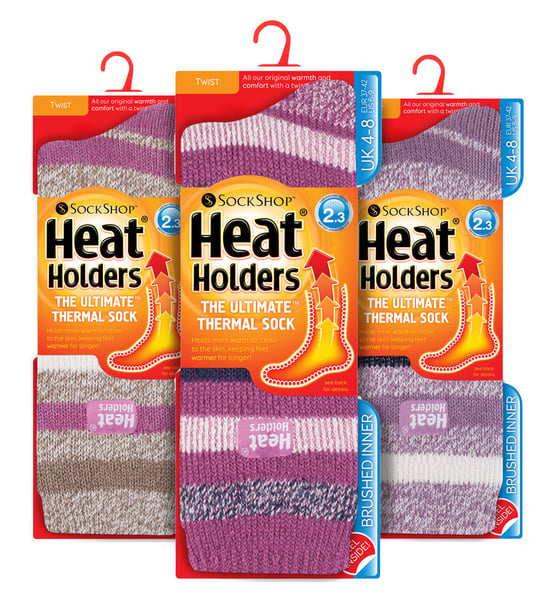 Heat Holders3 paar thermo wintersokken voor dames - Blockstreep - Image 2