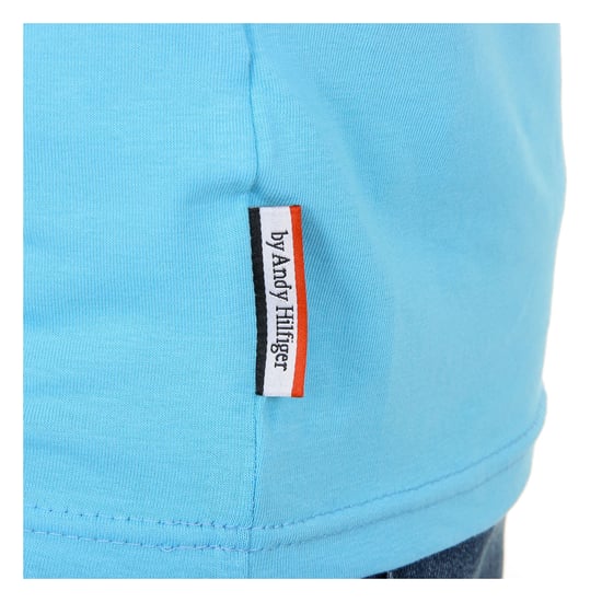 Andrew Charles Mens T-Shirt Short Sleeves V-Neck Light Blue KENAN