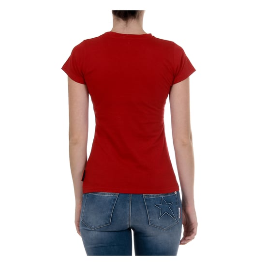 Andrew Charles Womens T-Shirt Short Sleeves Round Neck Red TARANA