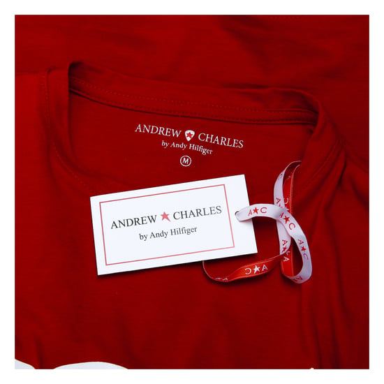 Andrew Charles Womens T-Shirt Short Sleeves Round Neck Red TARANA
