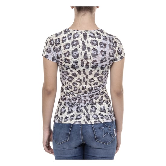 Andrew Charles Womens T-shirt Short Sleeves Round Neck Yellow MAYA