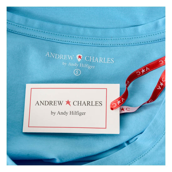 Andrew Charles Womens T-Shirt Short Sleeves V-Neck Light Blue TAPIWA