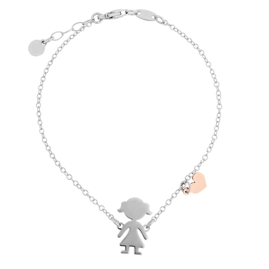 Orphelia 'Lyra' Dames 925 Sterling Zilveren Set: Ketting + Armband + Oorbellen - Zilver/Roze SET-7390 - Image 3