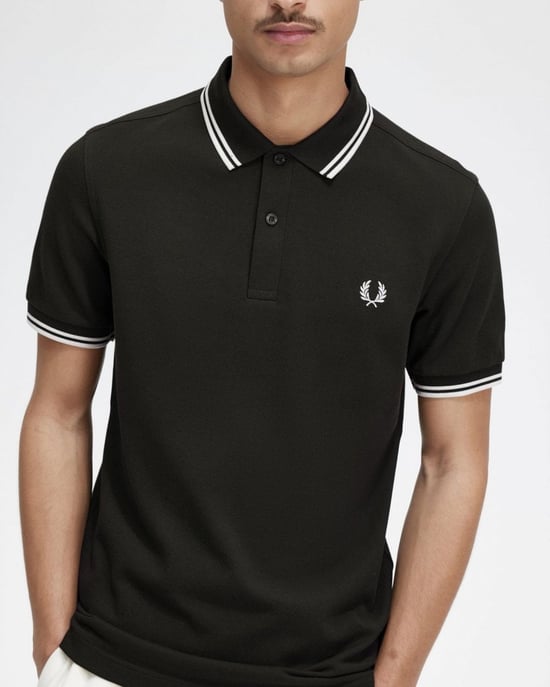 Fred Perry Mens Twin Tipped Signature Polo Shirt NOS