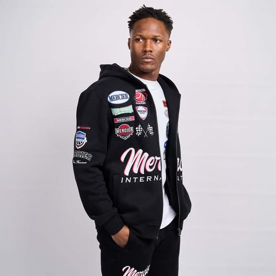 Men's Mercier International Zip Hoodie in Black
