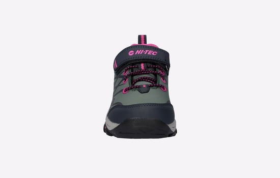 Hi-Tec Blackout Low Polyester Soft Shell Meisjes Donkere Bos/India Inkt/Roze Wandelschoenen - Image 4