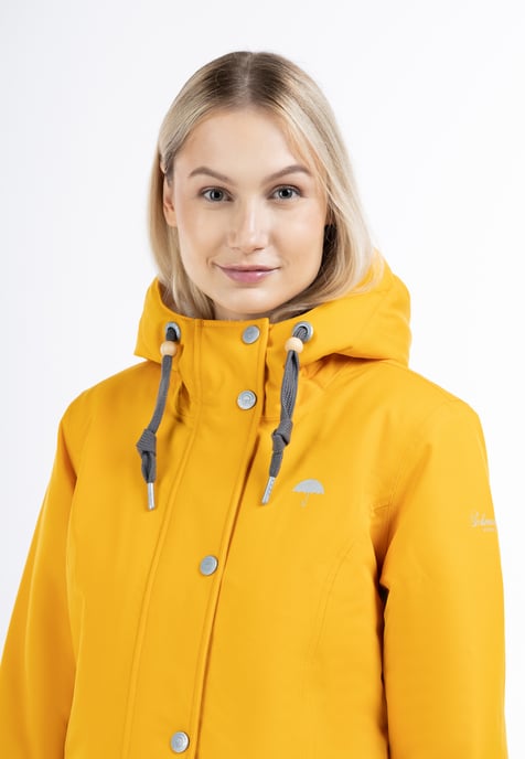 Schmuddelwedda Winterjas gemaakt van gerecycled polyester Dames mosterd - Image 5