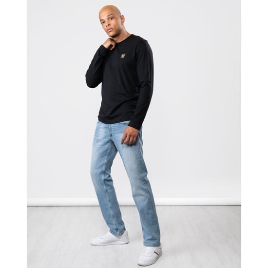 Men's Belstaff Cotton Jersey Long Sleeve T-Shirt in Black - Image 5