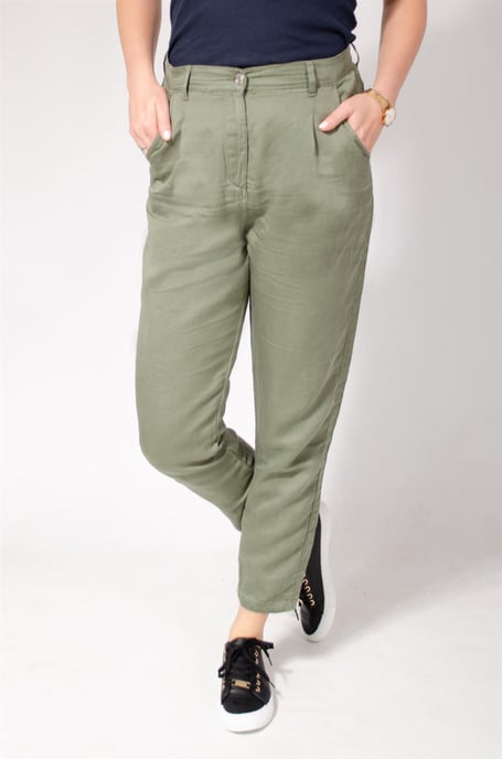 Linen Lyocell Taper Trousers