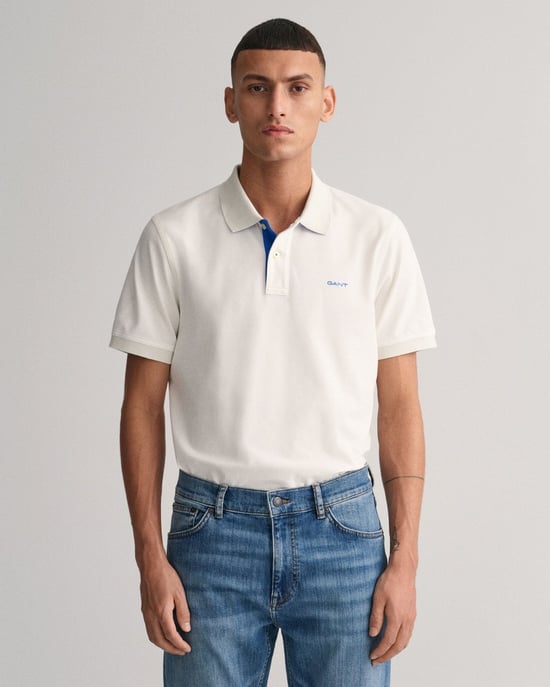 GANT regular fit korte mouw contrast piqué rugger - Image 3