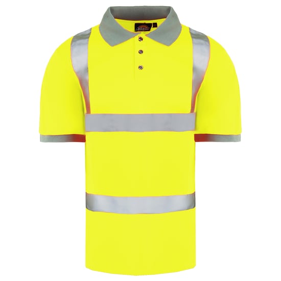 Dickies Hoge Zichtbaarheid Heren Geel Veiligheidspoloshirt - Image 1