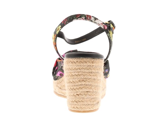 Ted Baker Dames Sandalen Cardima Espadrille Wedge Bloemenprint Zwart - Image 4