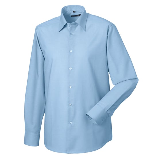 Russell Collection Heren Oxford Easy-Care Getailleerde Overhemd met Lange Mouwen (Oxford Blauw) - Image 2