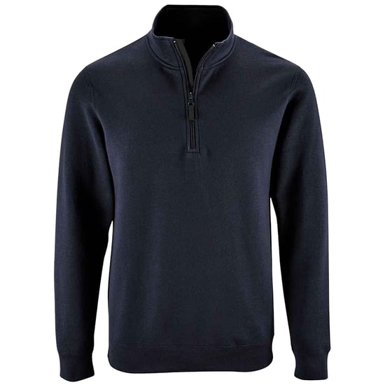 SOLS Heren Stan Zip Staande Kraag Trui (Franse marine) - Image 1