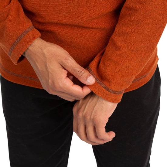 Trespass Mens Keynote Anti Pilling 1/4 Zip Fleece Top (Burnt Orange)