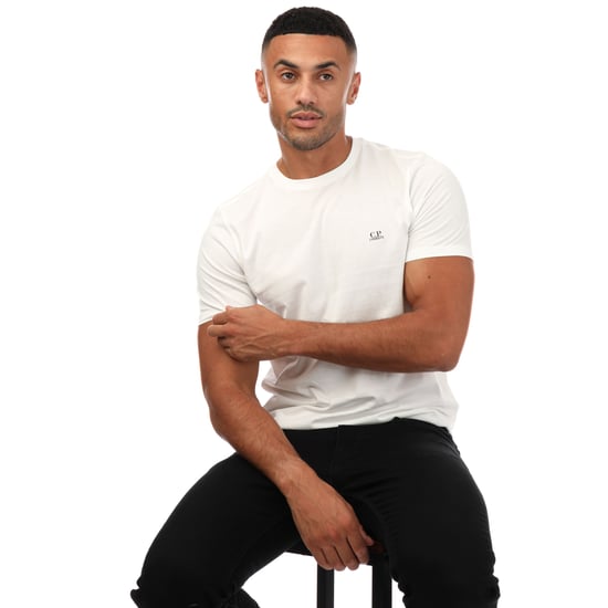 Men's C.P. Company 30/1 Small Logo T-Shirt in White