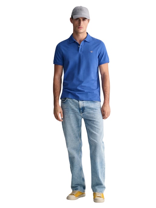 Gant Polo SS Regular Shield Pique Polo Blauw - Image 4