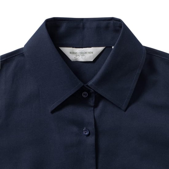 Russell Collectie Dames/Dames Korte Mouw Easy Care Oxford Shirt (Heldere marine) - Image 4