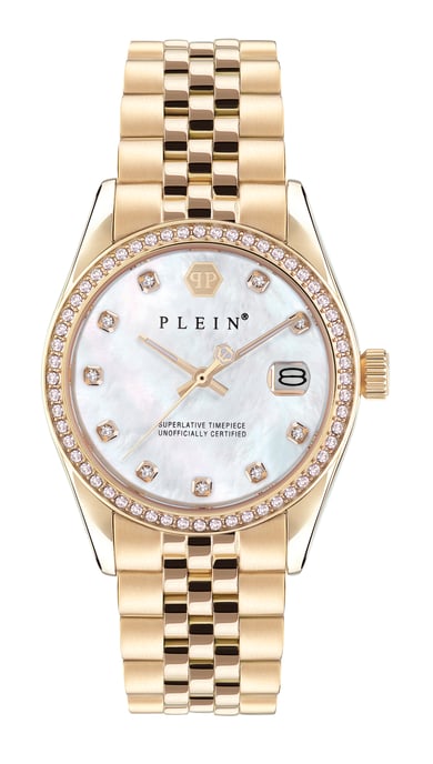 Philipp Plein Date Superlative Dames Horloge Goudkleurig PWYAA0323 - Image 1