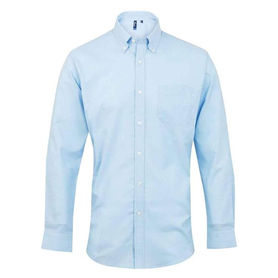 Premier Heren Signature Oxford overhemd met lange mouwen (Lichtblauw) - Image 1