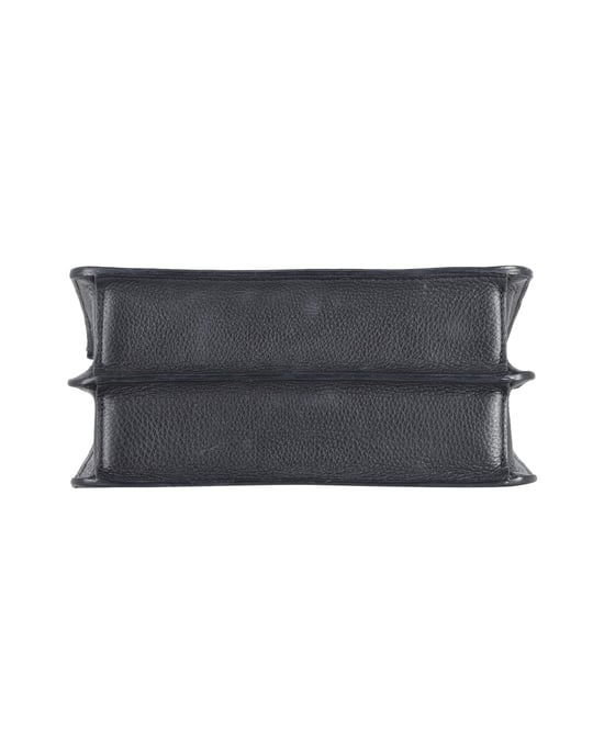 Mulberry Harlow Satchel Crossbody Bag in Black Grained Leather