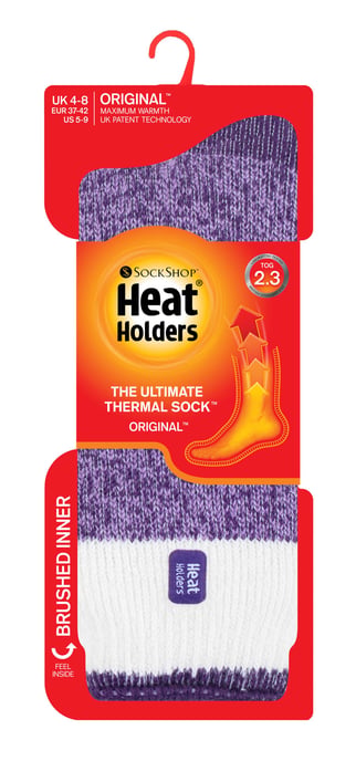 Heat Holders - Dames 2.3 tog thermo wintersokken - Snowdrop Paars - Image 2