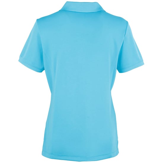 Premier Dames/dames Coolchecker korte mouw Pique Polo T-Shirt (Turquoise) - Image 2