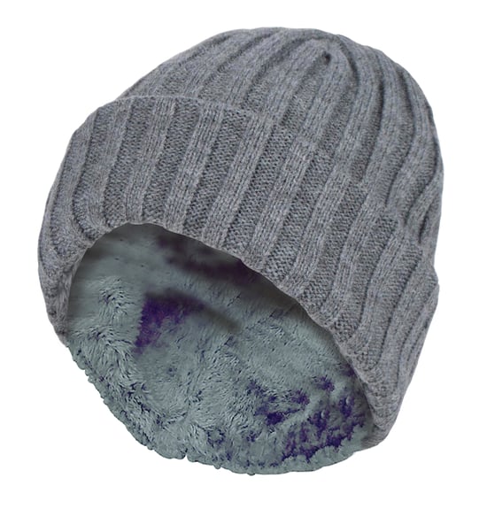 Heat Holders Geribbelde wintermuts voor jongens - Pebble Melange - Image 1