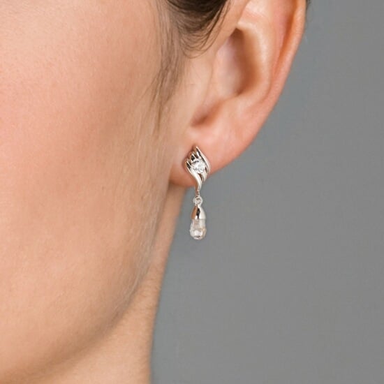 Orphelia Women's 925 Sterling Silver Drop Earrings - Silver ZO-5894