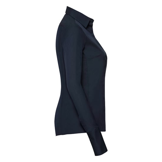 Russell Collection Dames/Dames Ultimate Stretch Slim Shirt met Lange Mouwen (Heldere marine) - Image 3