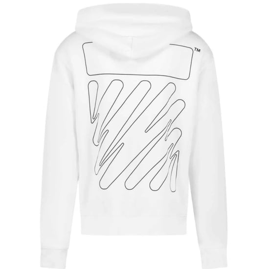 Off-White Diag Wave Outline White Hoodie