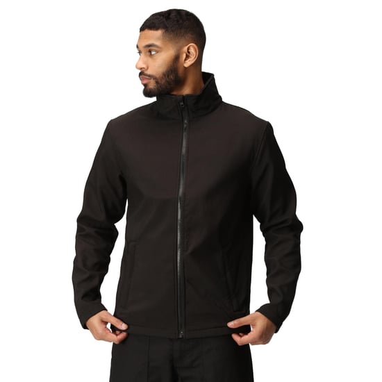 Regatta Mens Ablaze Printable Softshell Jacket (Black/Black)